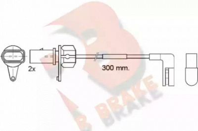 R BRAKE 610507rb -  Сигнализатор, износ тормозных колодок